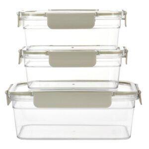 סט 3 מיכלי זכוכית עם מכסים - Glass Container